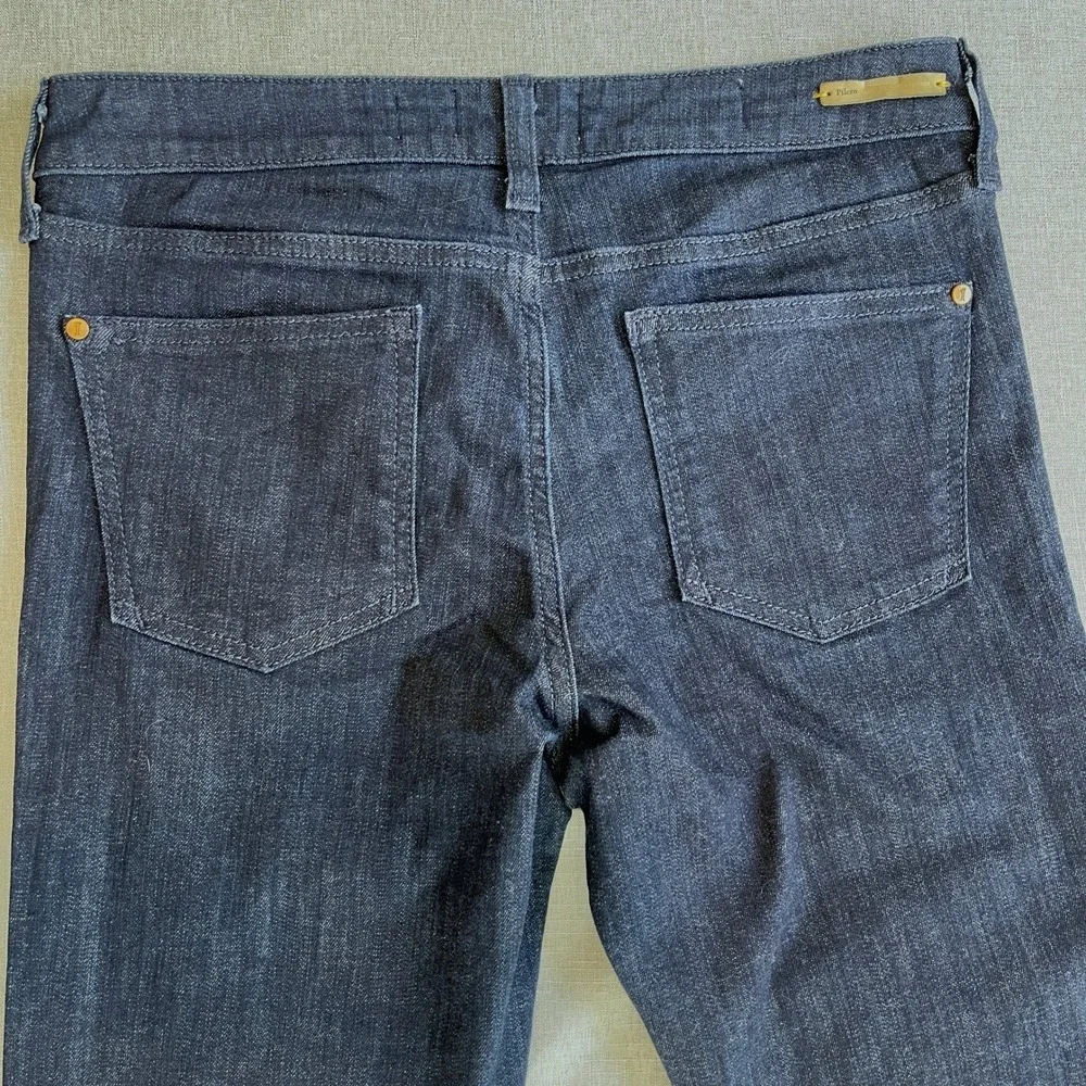 Anthropologie Pilcro Stet Flare Stretch Dark Wash Denim Jeans Women 28 x 32 Long